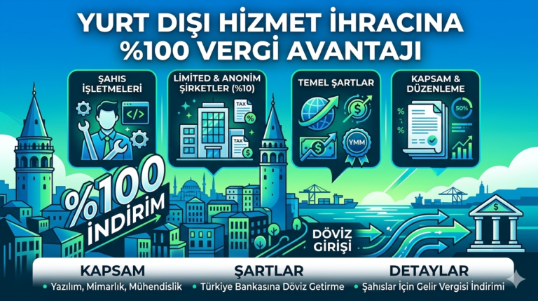 YURT DIŞI HİZMET İHRACINA %100 VERGİ AVANTAJI